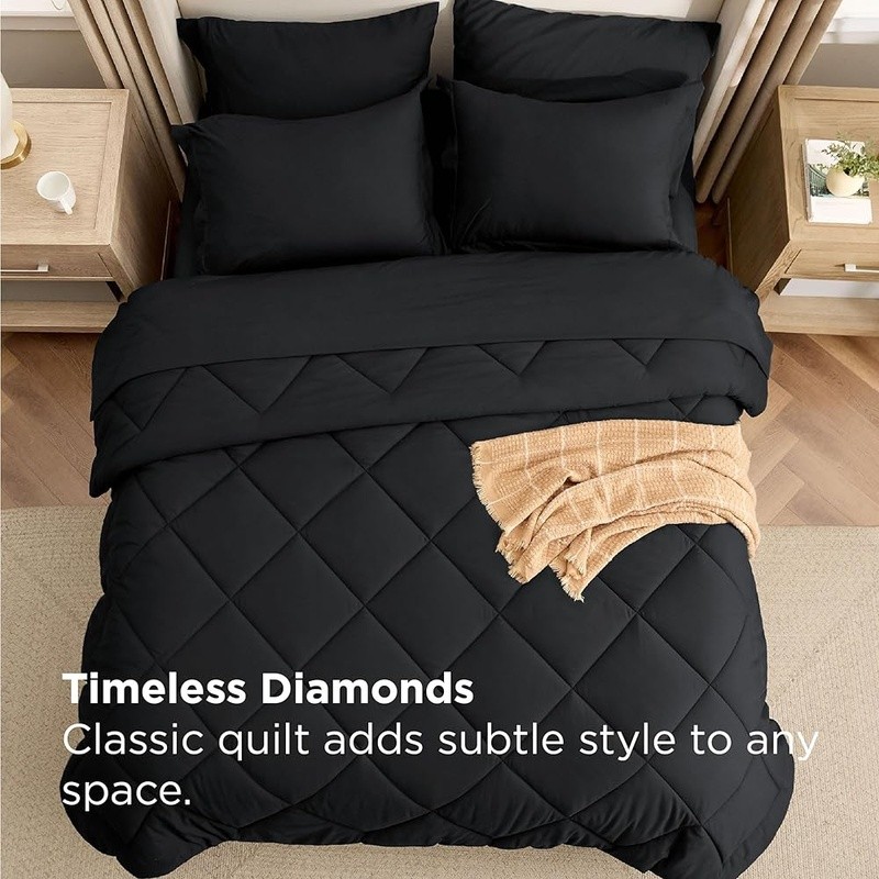 Luxury Queen Comforter Set Microfiber Soft All-In-One Bedding Essentials Gift US