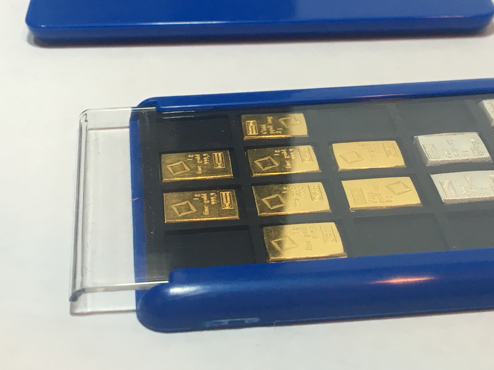 Empty Element Card Holds Silver Platinum Palladium Gold 1g Bullion Bars Valcambi