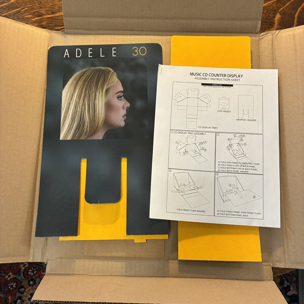 Rare unused ADELE 30 Countertop CD DISPLAY with assembly instructions.