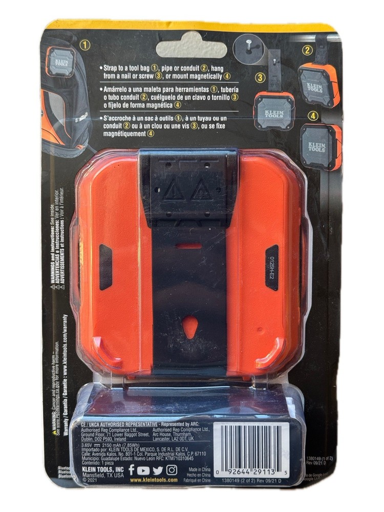 Klein Tools AEPJS2 Bluetooth® Speaker with Magnetic Strap