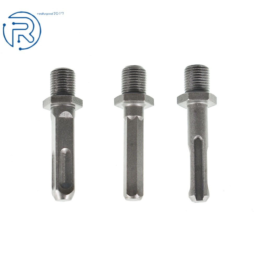 3pcs Removable hex+Square+Round 32mm Firewood Log Splitter Drill Bit Set,