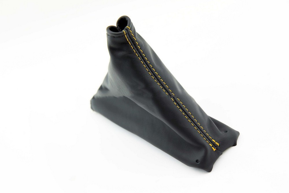 Automatic Shift Boot Leather Synthetic for Corvette C4 84-89  Yellow Stitch
