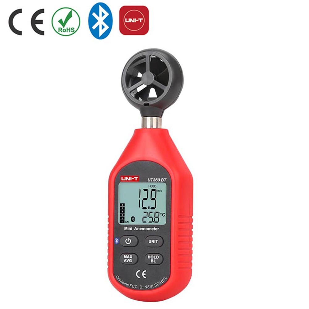 UNI-T UT363-BT Mini-Anemometer-Temperaturmesser Transfermess-LCD