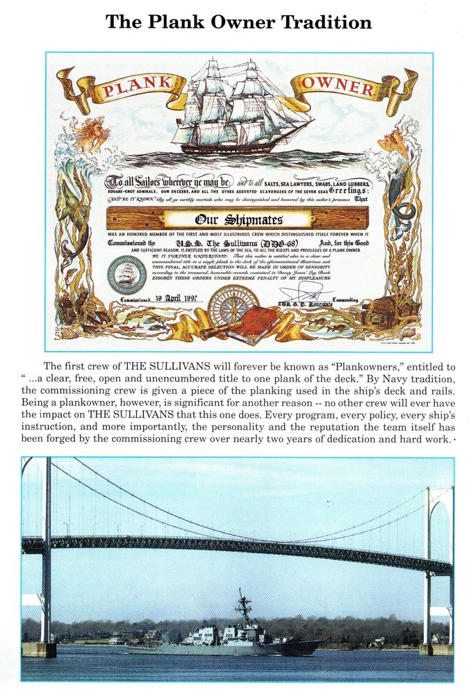 ☆ USS THE SULLIVANS DDG-68 NAVY AEGIS DESTROYER COMMISSIONING PROGRAM 1997 ☆