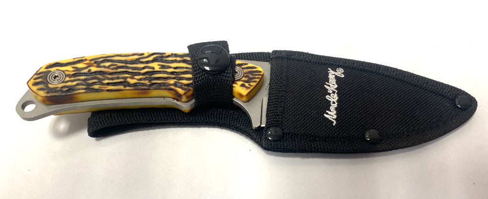 A Schrade Fixed Blade 8" Knife - Uncle Henry Model w/Sheath