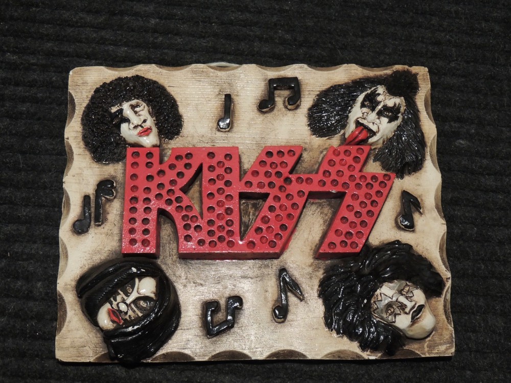 Rare Vintage KISS Hanging Wall Plaque