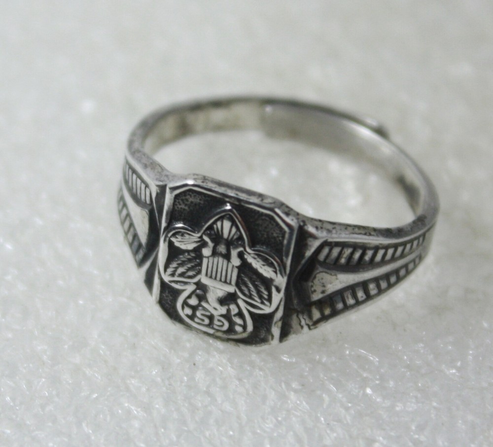 Clark & Coombs GS Eagle Solid Sterling Silver 925 Ring Adjustable