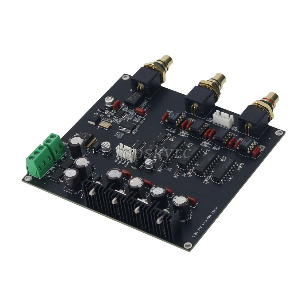HIFI R2R DAC PCM61 Decoder Four-parallel Differential Design Vinyl Style tps