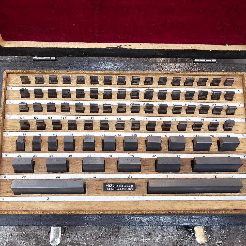 HDT 81 Piece .100-4" Grade 2 Tungsten Carbide Rectangular Gage Blocks COMPLETE