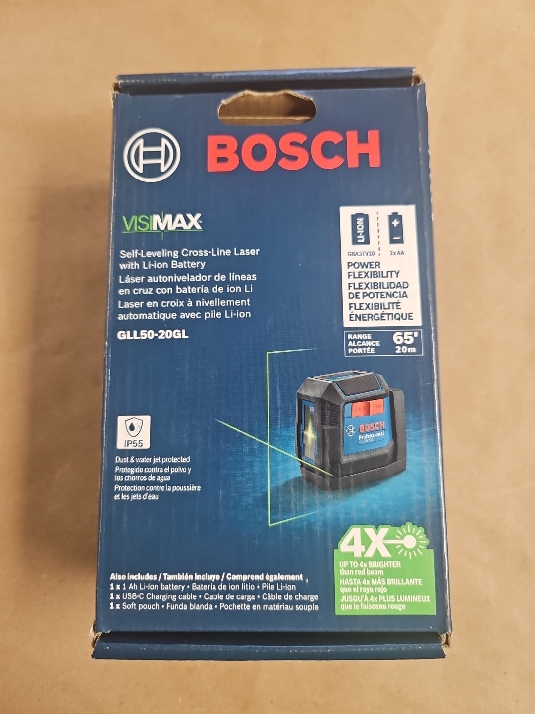 Bosch GLL50-20GL Self-Leveling Cross-Line Laser w/ Li-ion Battery 🔥NEW🔥 SEALED