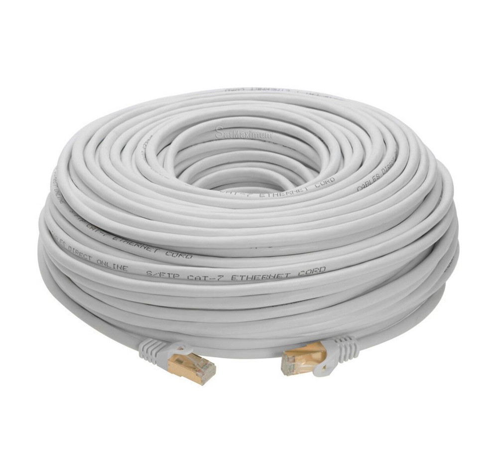 Cat7 S/FTP Ethernet Patch Cord High Speed LAN Network Cable Gray 25ft -200ft LOT