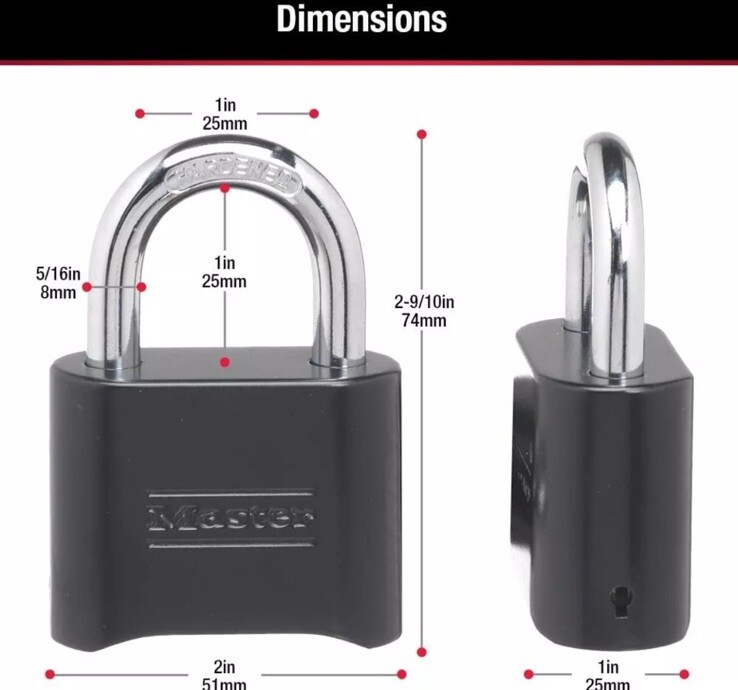 Master 178D Lock, Set Your Own Combination Lock, Weatherproof Code Lock