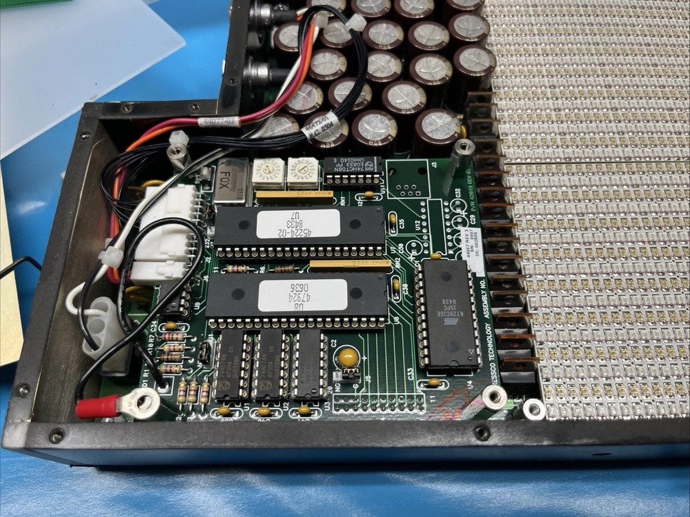 Electronic Chips Inside Testing Light Box For Perhaps Plastic Bottles Integrity.