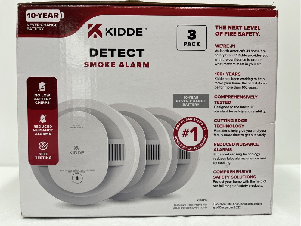 TWO (2) Kidde DETECT Smoke Fire Alarms Model 20SD10
