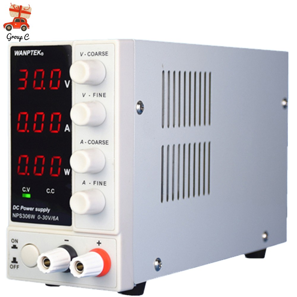 0-30V 0-6A Lab DC Bench Power Supply Variable Linear Adjustable Power Supply