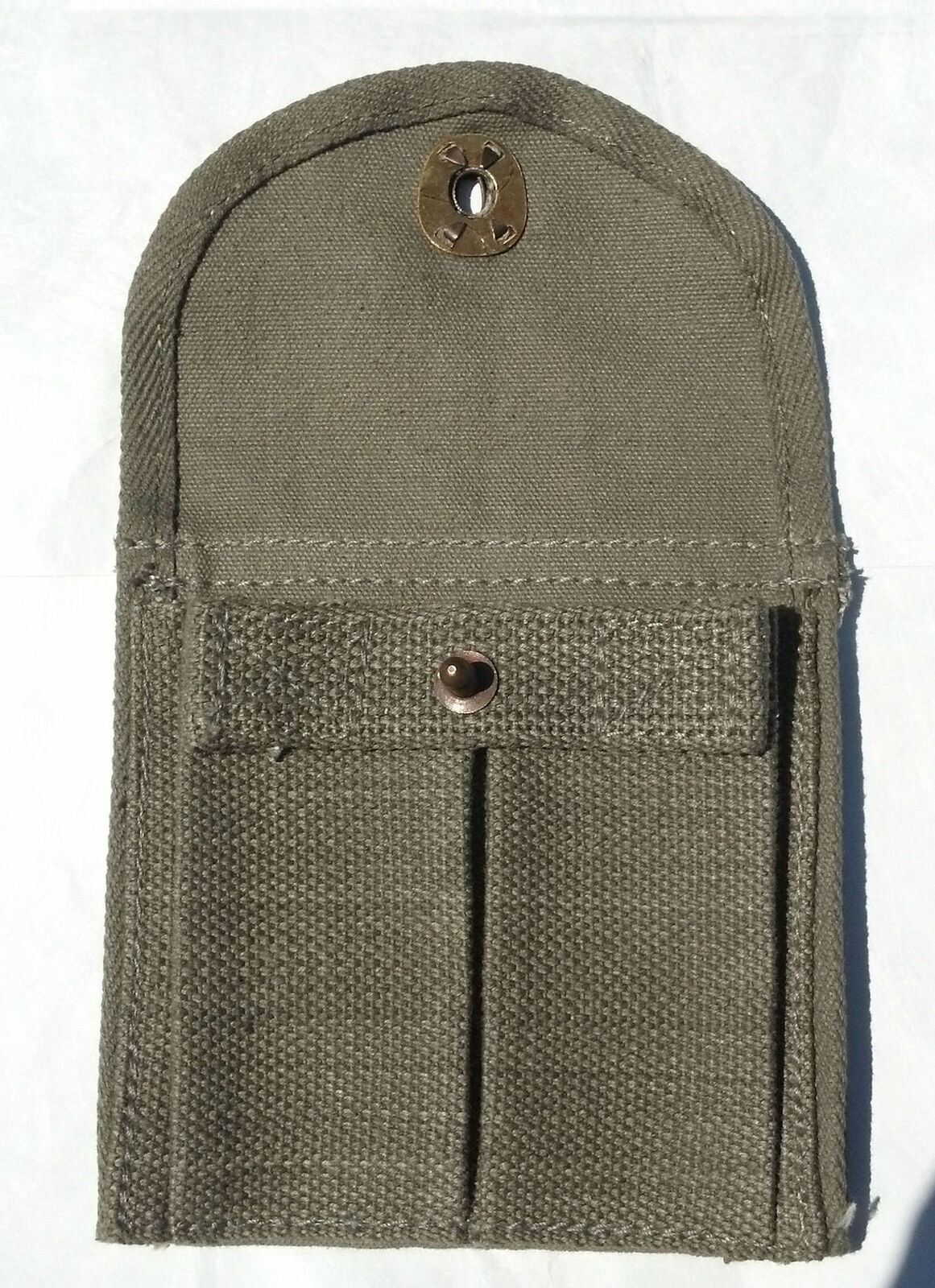 WW2 .30 M1 CARBINE BUTTSTOCK TYPE POUCH OD Green Marked JT&L 1944