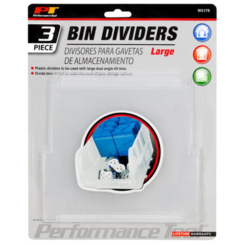 Performance Tool Clear Dividers Large - 3-Piece W5179