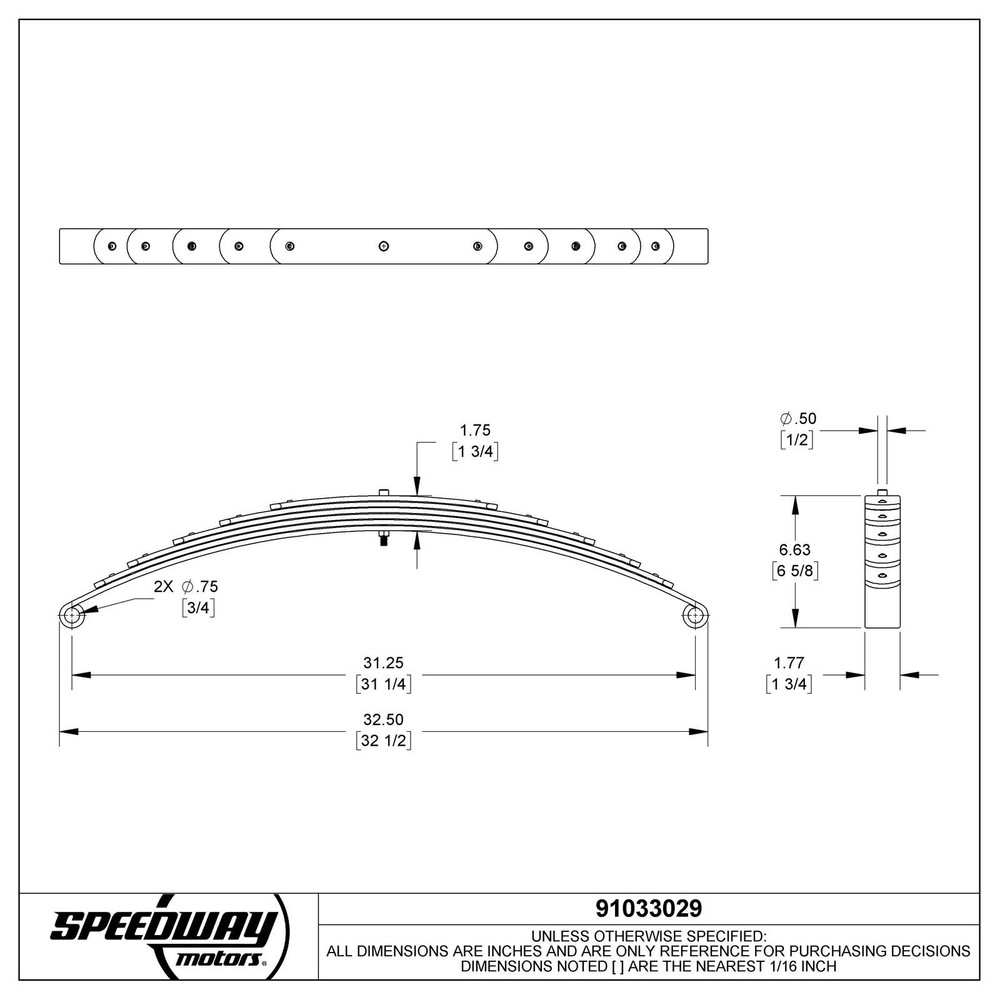 Super Glide® Front Spring, 48 Inch Axle, Standard Eye, Plain