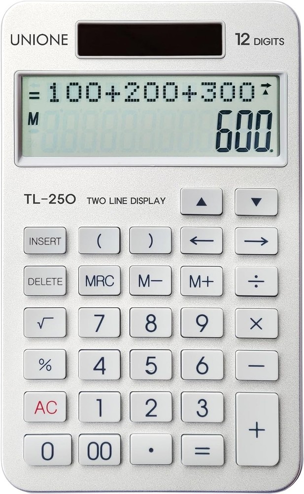 New, Two Line Display, Desktop Calculator. History Function- 30 Memories, Cal...