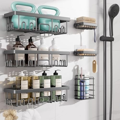 Rustproof & 6-Piece Set for Master Bathroom (Rustproof Upgrade) I. Dark Grey