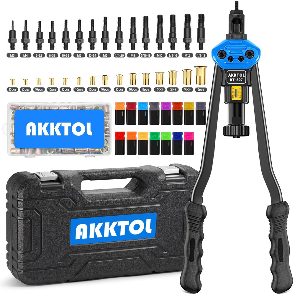 AKKTOL Rivet Nut Tool kit, 16" Rivnut Kit Kit, blue