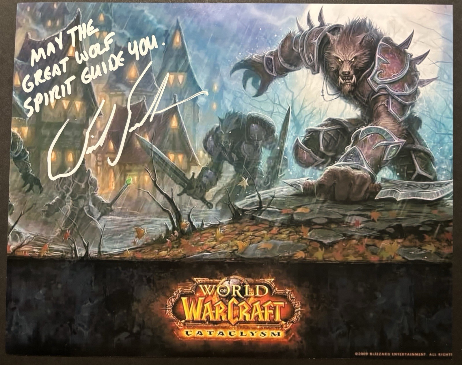 Dick Terhune hand signed WORLD OF WARCRAFT The Worgen photo auto voice game