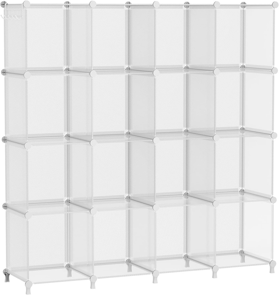 Cube Storage Organizer 16 Cube Closet Organizer Stackable Storage Cube Shelves