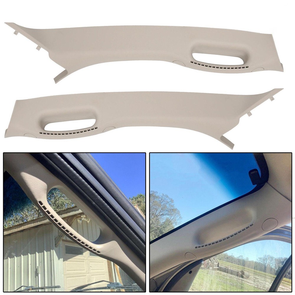 Beige Grab Handle A Pillar Trim For Dodge Ram 2002-2010 Driver & Passenger Pair