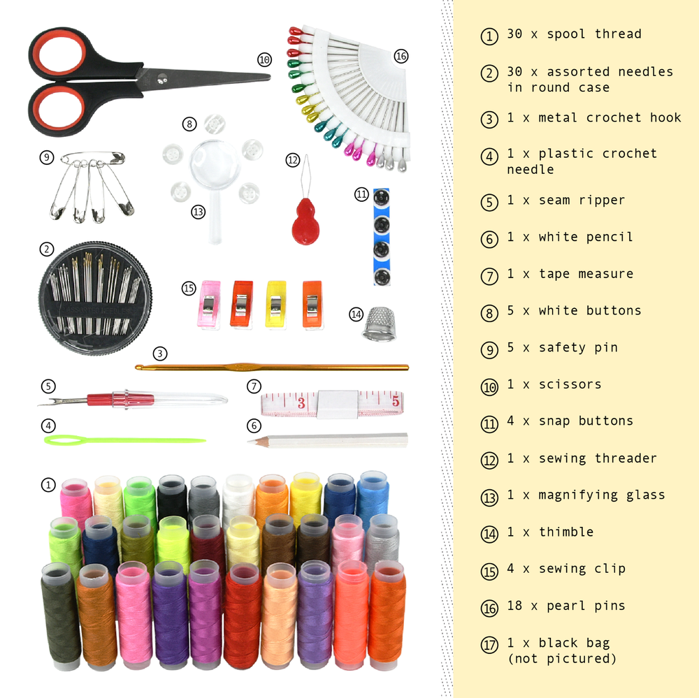 Forapid Portable Sewing Kit - Complete Sewing Set for Beginners