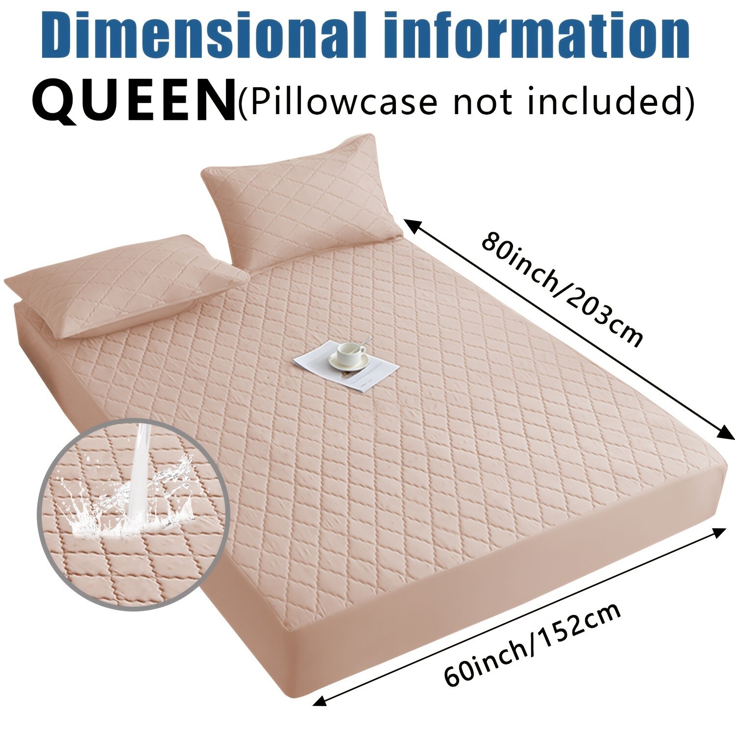 Super soft waterproof mattress cover, layered design, comfortable and durable