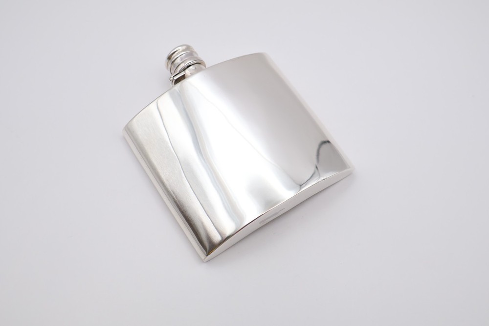 Quality Antique Solid Silver Hip Flask Hallmarked Birmingham 1892