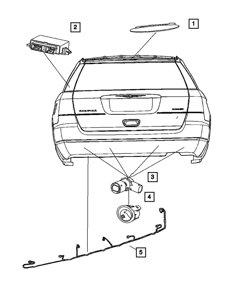 Genuine Mopar Park Assist Sensor YK91BB8AA