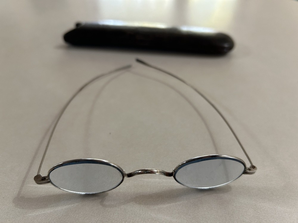 Antique Wire Eyeglasses Spectacles w/Case