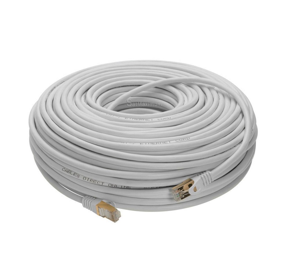 Cat7 S/FTP Ethernet Patch Cord High Speed LAN Network Cable Gray 25ft -200ft LOT
