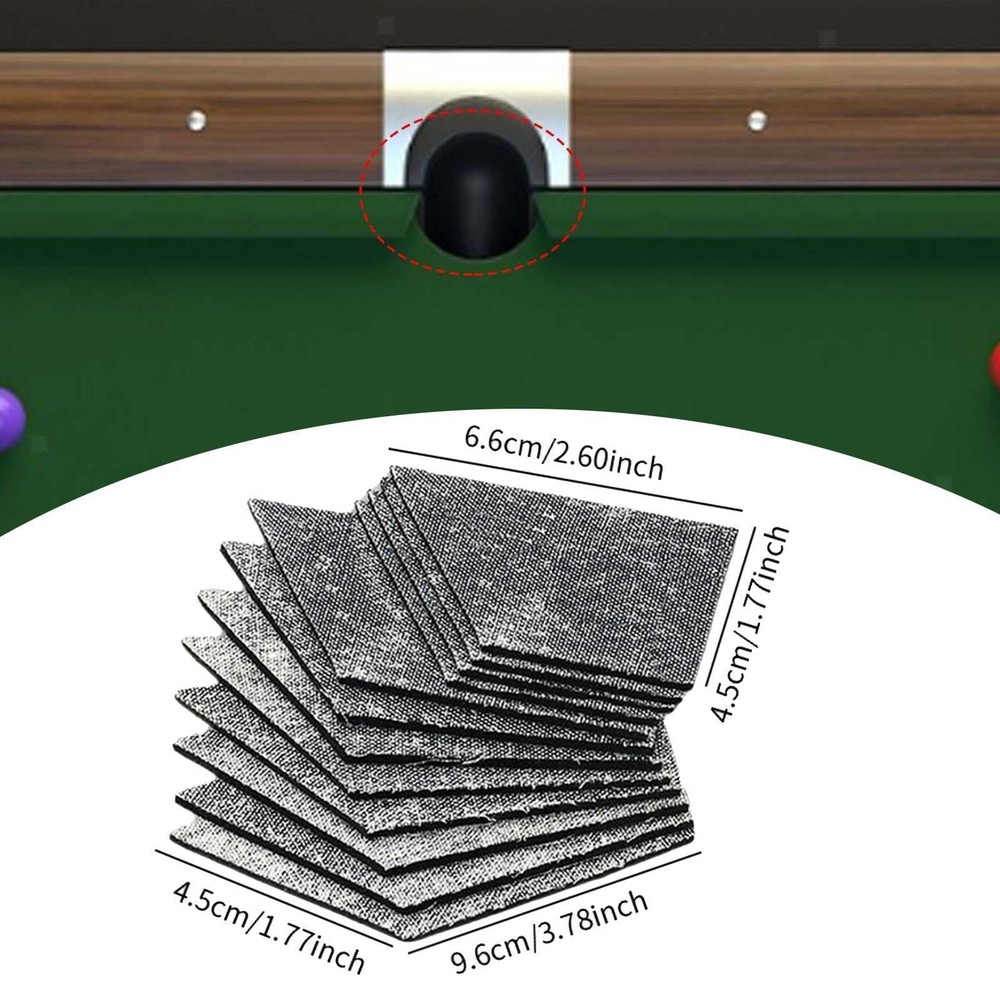 12Pcs Billiard Pool Table Cushion Rubber Facings Pool Table Rail Cushions