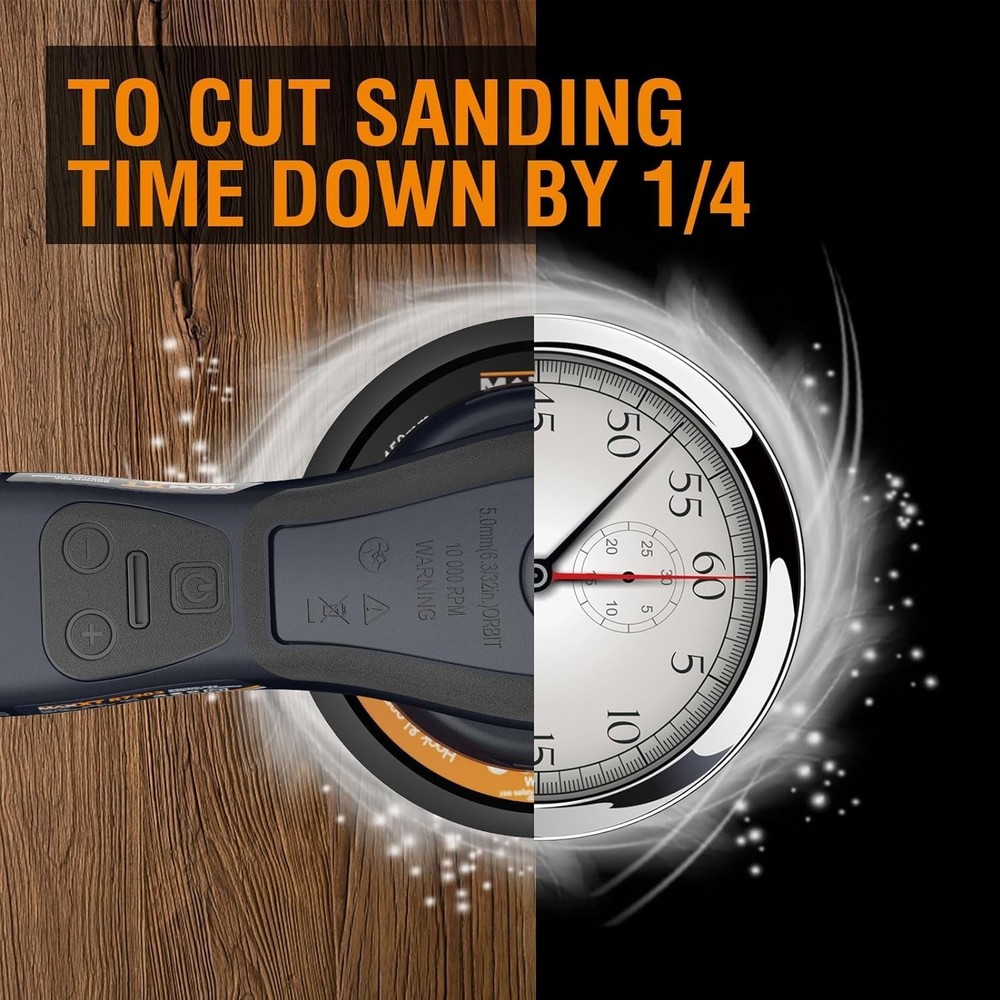 Electric 2.5mm Random Orbital Sander Brushless 350W 3A Multi-function Variable