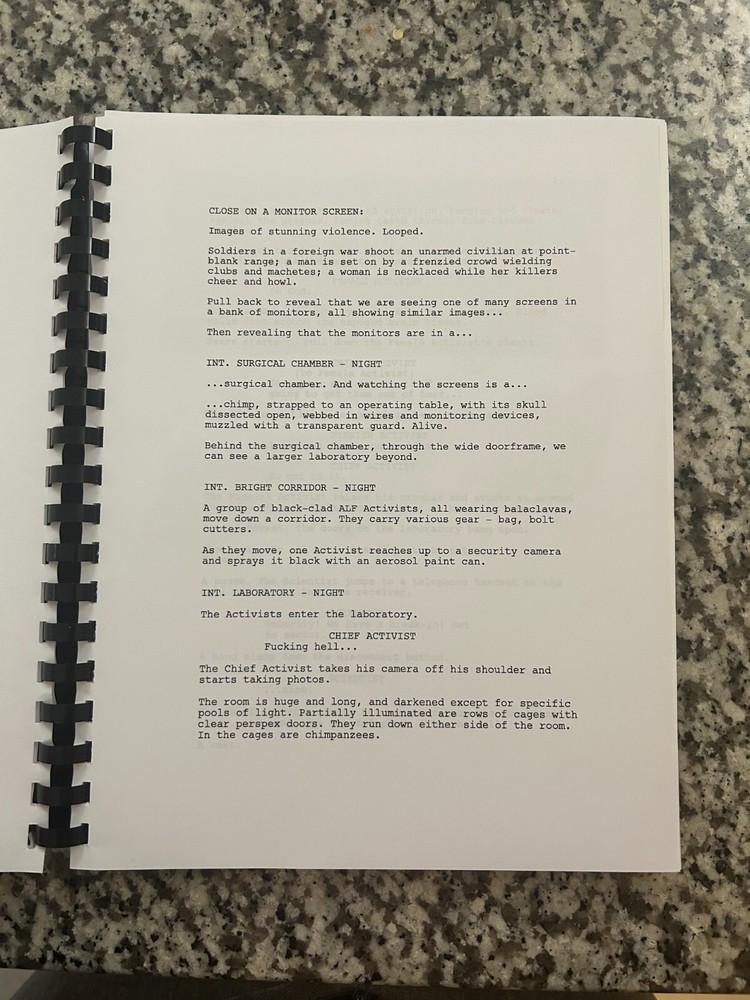 28 Days Later Horror Movie Script Reprint Full Screenplay Script