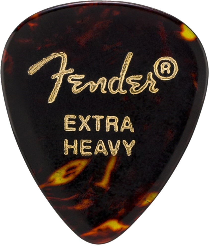 NEW Fender Classic Celluloid 451 Picks (12), Extra Heavy - SHELL, #198-0451-950