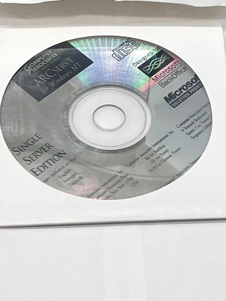 COMPUTER ASSOCIATES ARCSERVE FOR WINDOWS NT