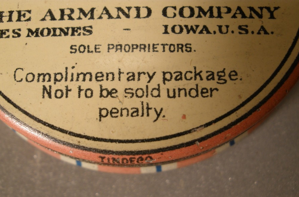 Armand Cold Cream Powder Sample Tin - EMPTY