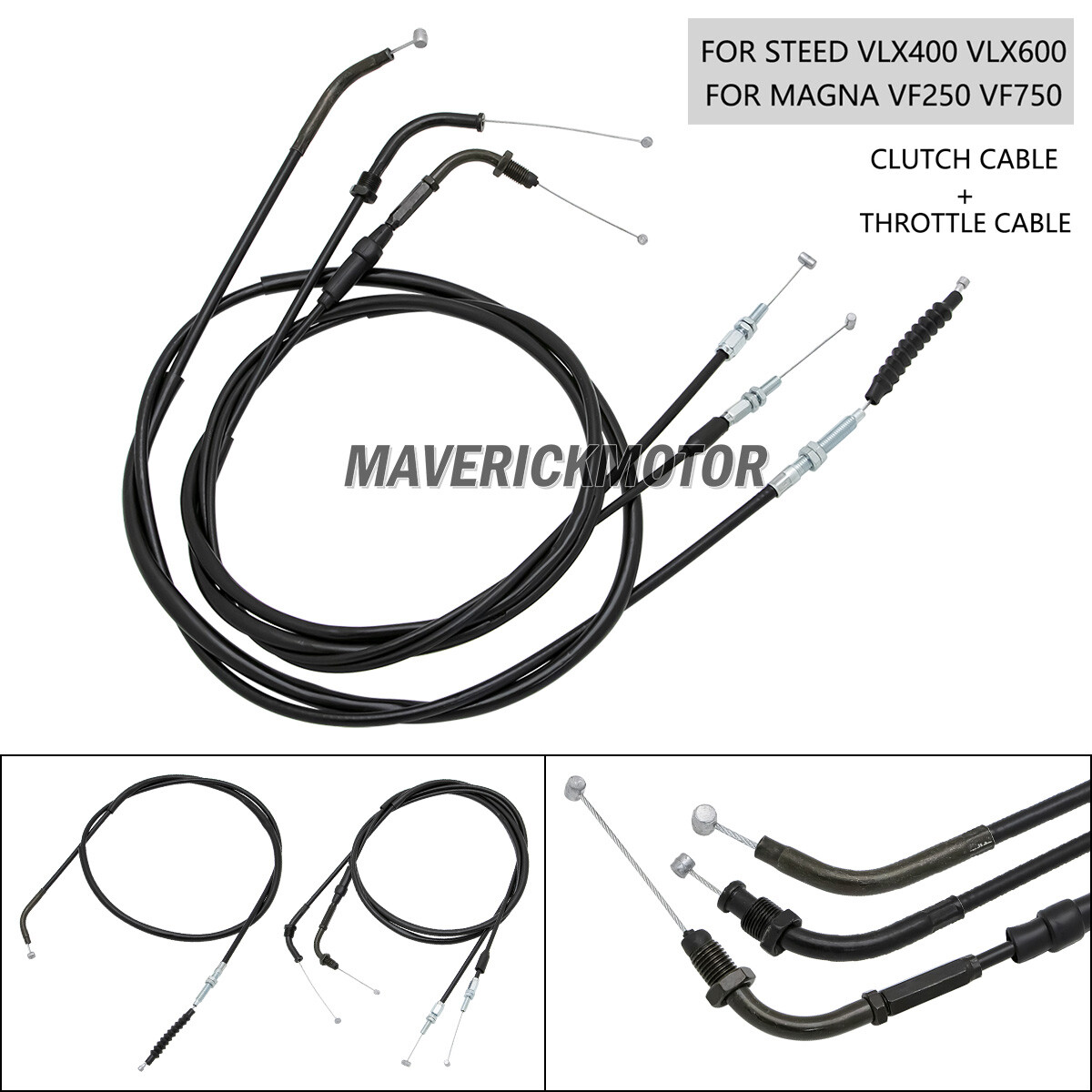 Extend Throttle Clutch Cable For Honda Steed VLX400 600 Shadow VT400 Magna VF250