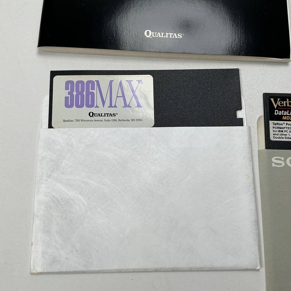 386 Max Version 6 for IBM PC Vintage Memory Management Computer Software 1991