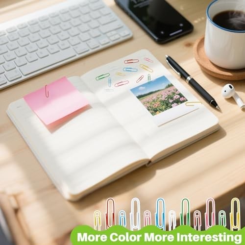 150pc Colored Paper Clips 1.3" & 2" Assorted Rustproof