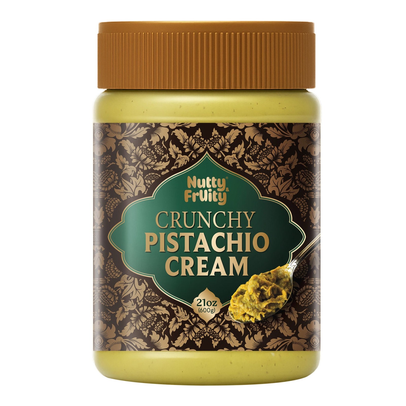 Nutty & Fruity Pistachio Cream, Crunchy Nut Butter Spread, 21 oz