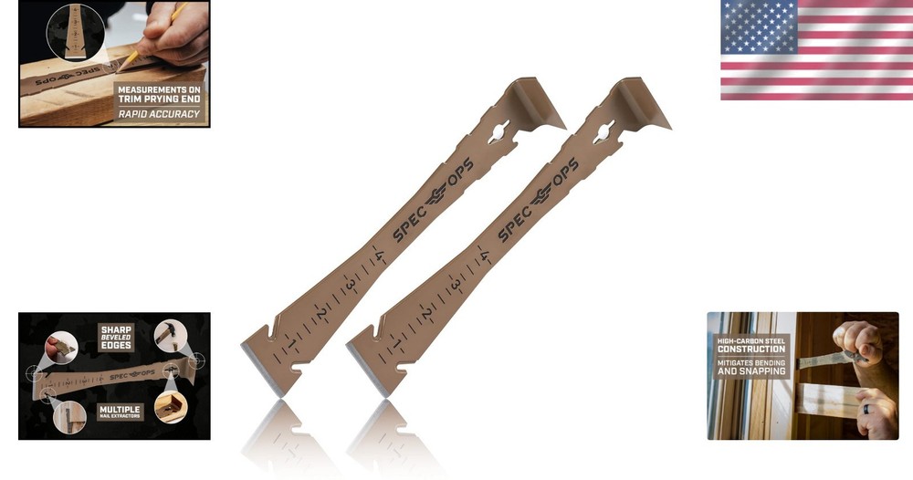 Durable 9.5" Trim Bar and Nail Puller Set - Precision Tools for DIY