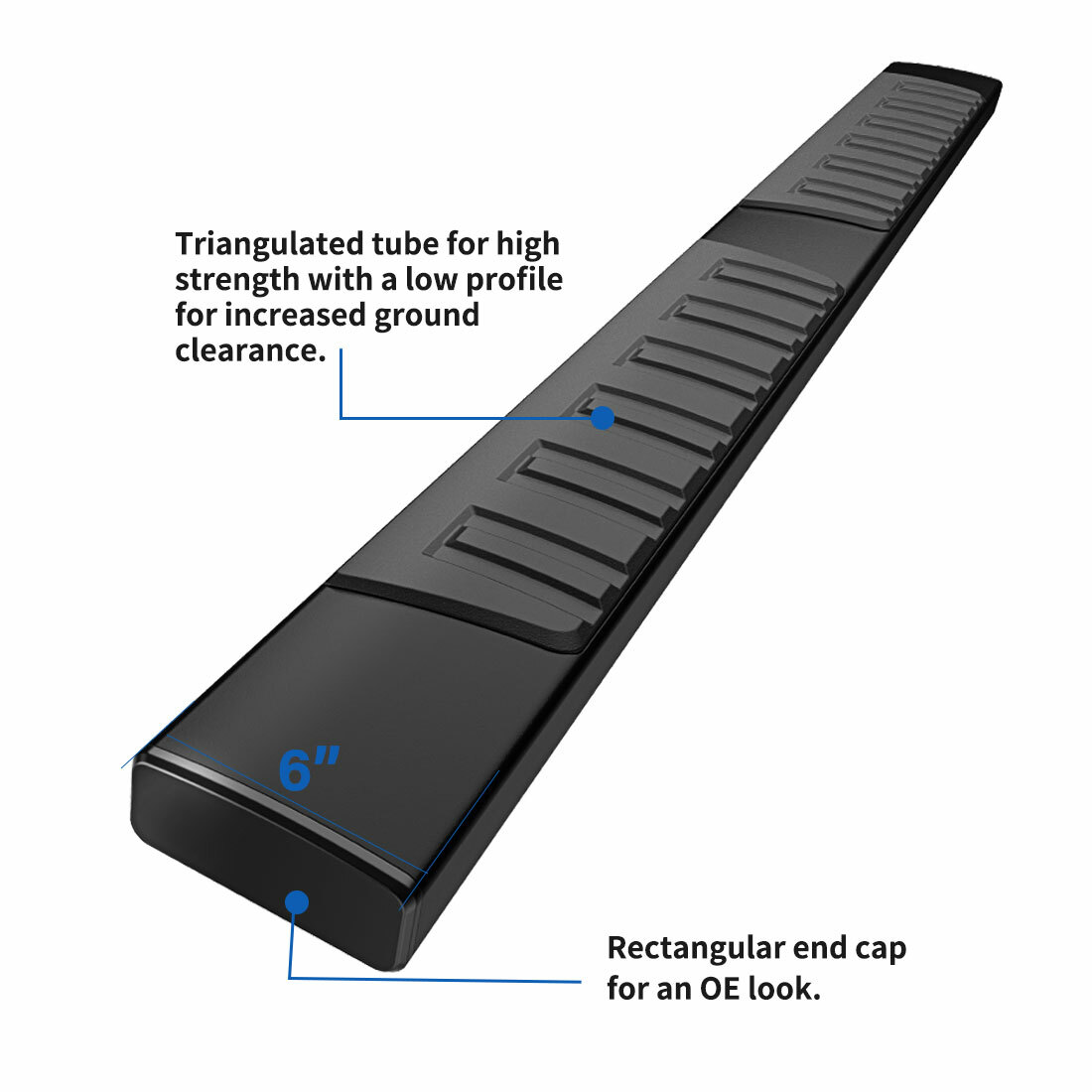 Running Boards for 2009-2018 Dodge Ram 1500 Crew Cab 6" Side Step Nerf Bars BLK