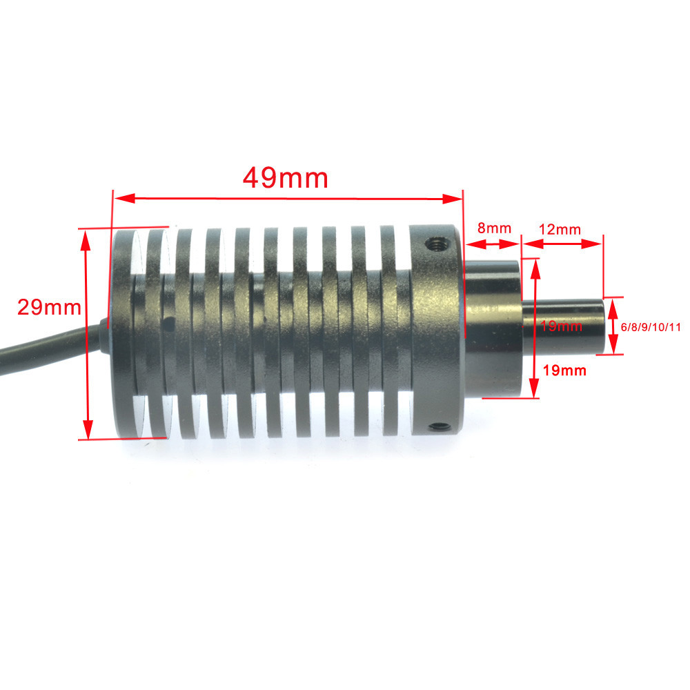 6mm-13mm Microscope Coaxial Light Source LED Spot Lamp Brightness Adjustable