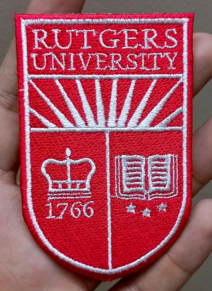 Rutgers University Logo Iron On Patch - Sew Patch - Embroidered Patch 2.3"x3.5"