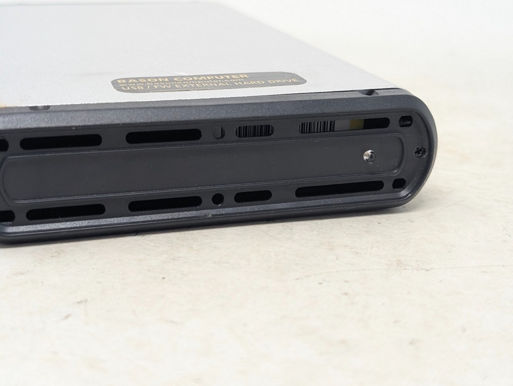 Bason Computer USB FireWire External Hard Drive Enclosure Untested 250GB (107)