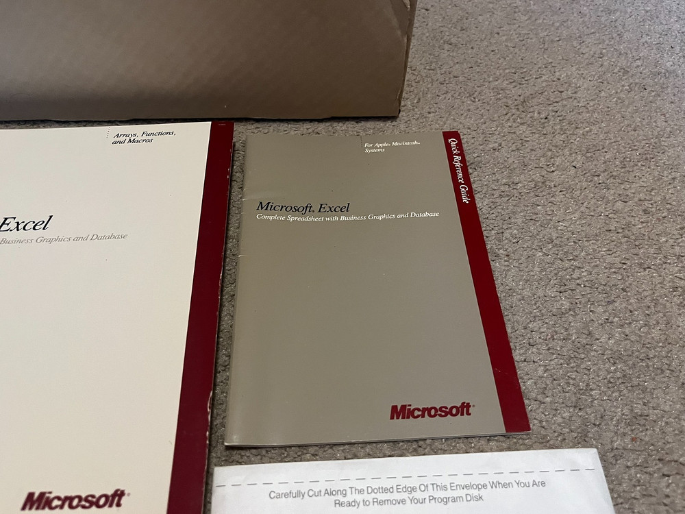 Microsoft Excel Basic File Maker Plus Vintage Rare 1987 WORKS